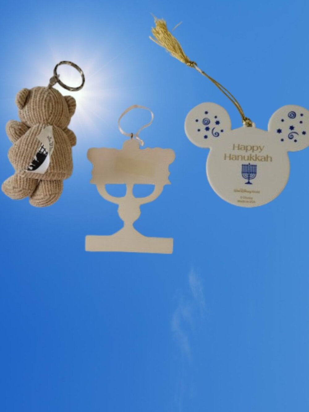 Hanukkah Embroidered Kitchen Towel  3 Hanukkah Ornaments & Keychain - Picture 9 of 13